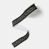 Ruban Gros-grain Le triangle noir d'argent Spirales Céleste Concept (Dos)