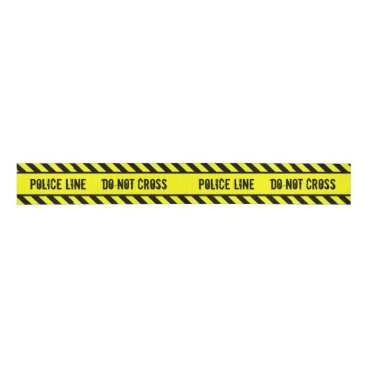 RUBAN GROS-GRAIN LIGNE POLICIÈRE - NE PAS TRAVERSER (Devant)