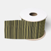 Ruban Gros-grain Lignes noires et olive (Bobine)