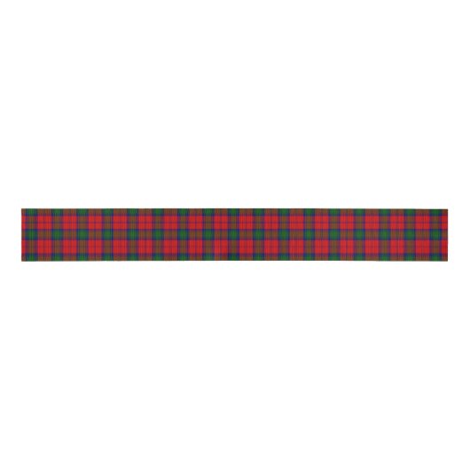 Ruban Gros-grain Lindsay tartan rouge vert plaid (Devant)