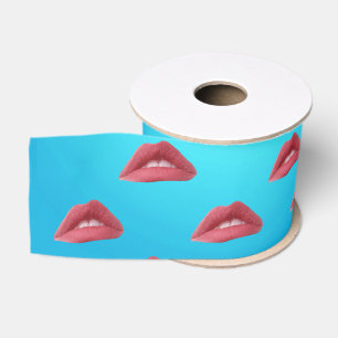 Ruban Gros-grain Lips Pop Art