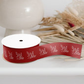 Ruban Gros-grain Logo d'entreprise, Marque de Noël