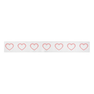 Ruban Gros-grain Love Heart Red Valentine's Grosgrain Ribbon