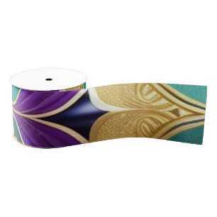 Ruban Gros-grain Luxe Foil Glam Gold violet