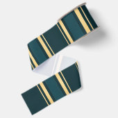 Ruban Gros-grain Luxury Blue Green Gold Stripe Gift Wrap Pattern (Dos)