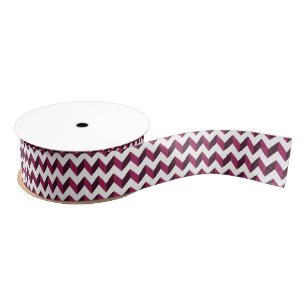 Ruban Gros-grain Magenta Chevron à deux tons