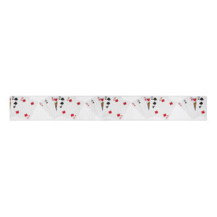 Ruban Gros-grain Mains de poker - Une paire - As