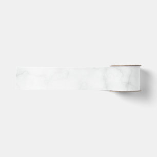 Ruban Gros-grain Marbre Blanc Moderne