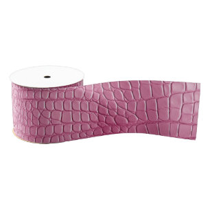 Ruban Gros-grain Mariage Rose Faux Crocodile Animal Shower de Marié