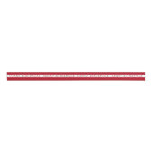 Ruban Gros-grain Merry Christmas Red And White Striped Festive (Devant)