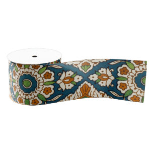 Ruban Gros-grain Modèle décoratif Vintage arabe floral