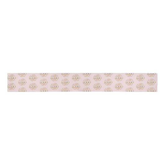 Ruban Gros-grain Modern Small Business Logo Promotional Branded (Devant)