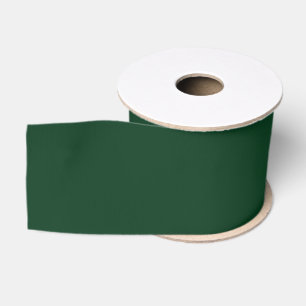 Ruban Gros-grain Moderne Noël Festif Vert Uni