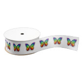 Ruban Gros-grain Monarque papillon arc-en-ciel (Bobine)