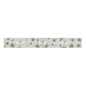 Ruban Gros-grain Monogramme rose et vert Lucky Baby Shamrocks (Devant)