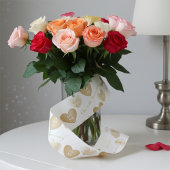 Ruban Gros-grain Monogrammes personnalisés, Double les Coeurs d'or