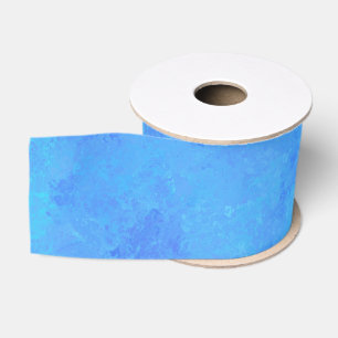 Ruban Gros-grain Motif Abstrait Bleu