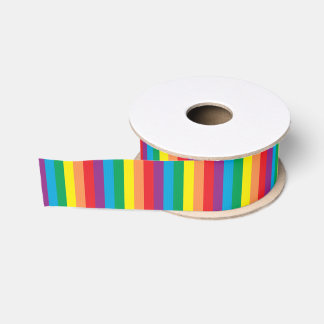 Ruban Gros-grain Motif arc-en-ciel simple