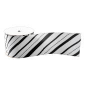 Ruban Gros-grain Motif blanc En vichy rayures (Bobine)