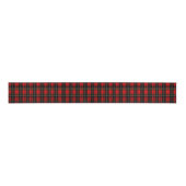 Ruban Gros-grain Motif carreau tartan moderne Wallace rouge écossai (Devant)