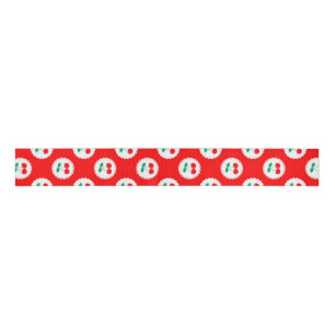 Ruban Gros-grain Motif Cerise – Cadeau & Décoration de Fruits Rétro