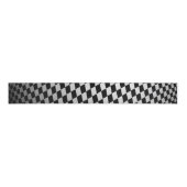 Ruban Gros-grain Motif Checkered blanc de petit noir unique (Devant)
