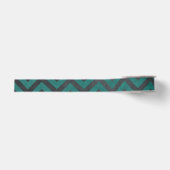 Ruban Gros-grain Motif Chevron sarcelle (Devant)