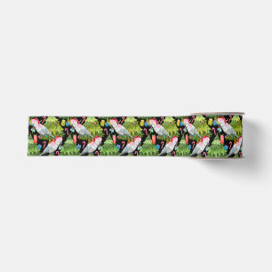 Ruban Gros-grain Motif Cockatoo de Noël d'été
