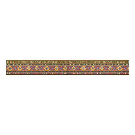 Ruban Gros-grain Motif d'art ethnique en Afrique (Devant)