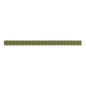 Ruban Gros-grain Motif de Jacquard Tartan Jaune Vert (Devant)