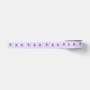 Ruban Gros-grain Motif de marguerite bleue et violette