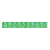 Ruban Gros-grain Motif de papier peint Art Déco, Jade Green (Devant)