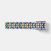 Ruban Gros-grain Motif de triangle 3D abstrait (Devant)
