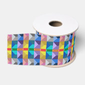 Ruban Gros-grain Motif de triangle 3D abstrait (Bobine)