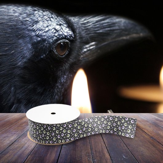 Ruban Gros-grain Motif d'eyeball à thème Halloween amusant