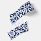 Ruban Gros-grain Motif en diamant bleu (Dos)