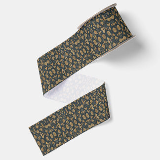 Ruban Gros-grain Motif feuillu futuriste