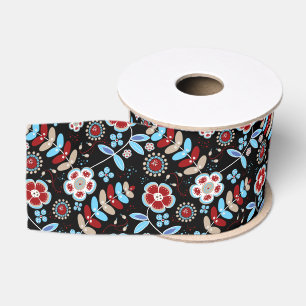 Ruban Gros-grain Motif floral de gens audacieux
