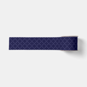 Ruban Gros-grain Motif géométrique islamique bleu foncé
