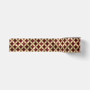 Ruban Gros-grain Motif métallisé or burgundy