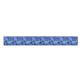 Ruban Gros-grain Motif Paisley, bleu cobalt et blanc (Devant)