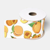 Ruban Gros-grain Motif pêche (Bobine)