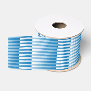 Ruban Gros-grain Motif rayé bleu blanc