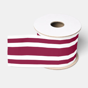 Ruban Gros-grain Motif rayures blanches Bourgogne