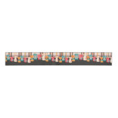 Ruban Gros-grain Motif rustique de chat mignon (Devant)