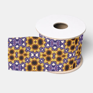 Ruban Gros-grain Motif sans fin Art Déco géométrique Mandala indien