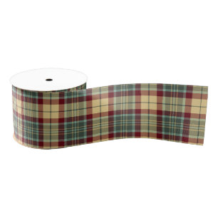 Ruban Gros-grain Motif tartan russe plaid Noël