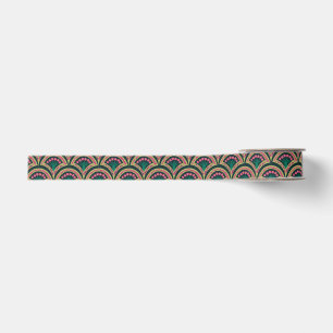 Ruban Gros-grain motif vert en forme de coque
