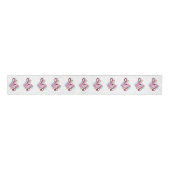 Ruban Gros-grain Musical treble clef notes with sakura flowers (Devant)