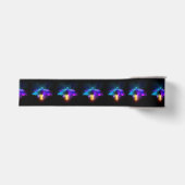 Ruban Gros-grain Neon Firefly sur noir (Devant)